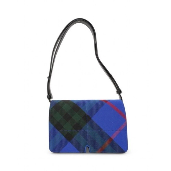 Burberry Snip Small Check Jacquard Shoulder Bag - Blue - vintage - Picture 1 of 1